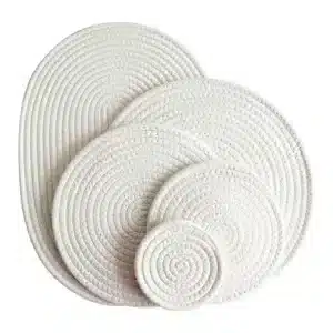 Set de Table Blanc Rond